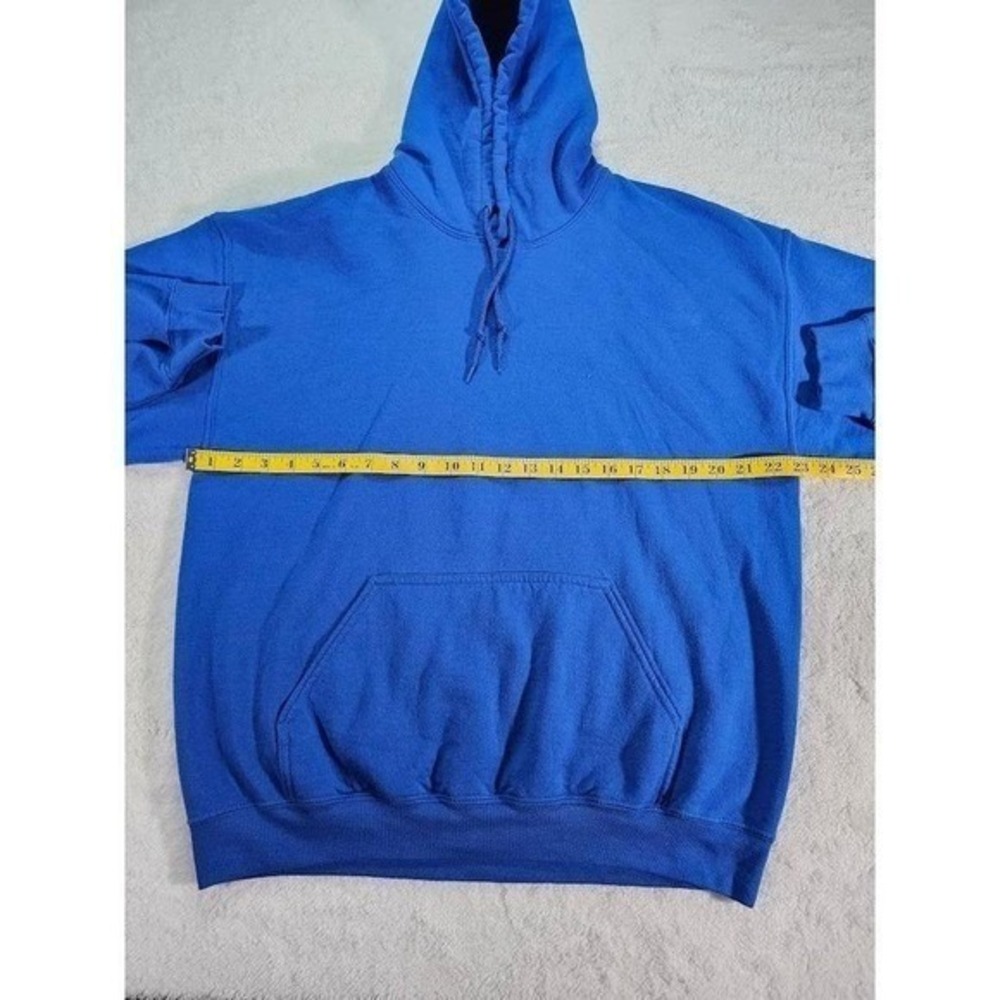 Gildan We Stand For The Flag We Kneel For The Cross‎ Blue Graphic Hoodie Mens L - Picture 6 of 11